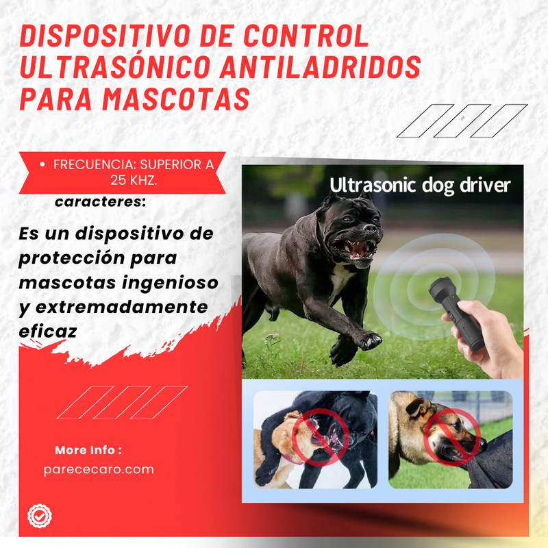 Dispositivo de control ultrasónico antiladridos para mascotas